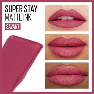 Maybelline Super Stay Matte Ink Liquid Lipstick Makeup, Long Lasting High Impact Color, Up to 16H We...