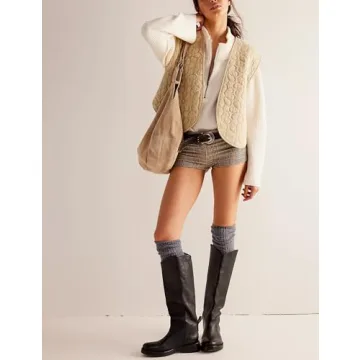 TBETNE Women's Half Zip Knit Pullover - Stylish Fall Sweater