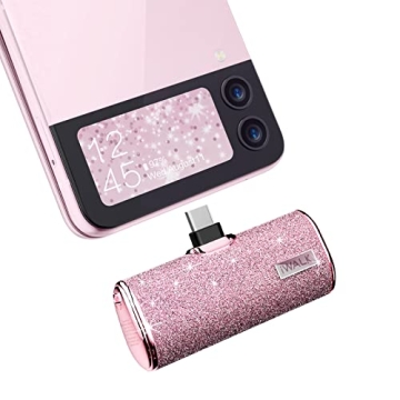 iWALK Sparkly USB C Portable Charger 4500mAh Power Bank for iPhone & Samsung Galaxy