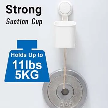 TAILI Suction Toothbrush Holder for Shower Wall, No Nail, No Glue, No Tool! Self-draining Shower Cup for Razor, Toothpaste, Kitchen Tableware, Strong Suction Cup Toothbrush Holders for Bathroom, White