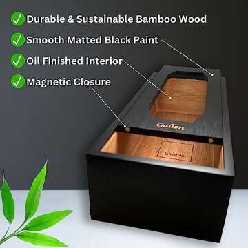 RT Lifestyle - Bamboo Modular Ziplock Bag Organizer for Drawers | Magnets Adhesive Sheets for Fridge | Plastic Storage Organizer Perfect for Ziploc Bags, Baggies, & Sandwich Bags