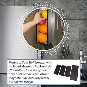 RT Lifestyle - Bamboo Modular Ziplock Bag Organizer for Drawers | Magnets Adhesive Sheets for Fridge | Plastic Storage Organizer Perfect for Ziploc Bags, Baggies, & Sandwich Bags