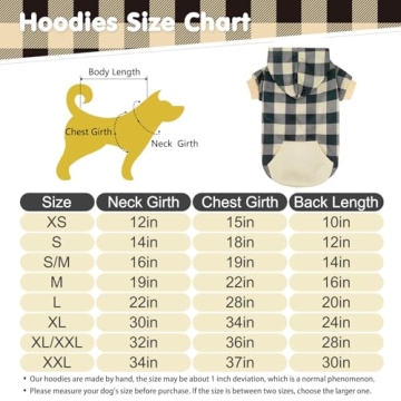 KOOLTAIL Plaid Dog Hoodie - Soft and Warm Pet Sweatshirt