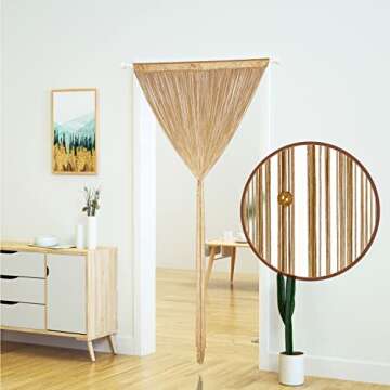 YaoYue Beaded Curtain Door String Curtains - Eco-Friendly Decor for Doorway, Window, or Room Divider
