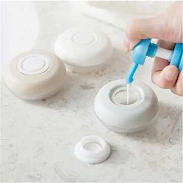 Travel Pod-s - Collapsible Travel Bottles, Round Travel Pod-s Toiletries with Case, Press Lotion Dis...