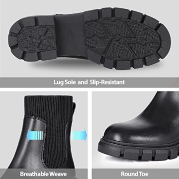 Athlefit Women's Stylish Chelsea Boots - Ultimate Comfort