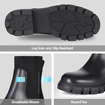 Athlefit Women's Stylish Chelsea Boots - Ultimate Comfort