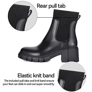 Athlefit Women's Stylish Chelsea Boots - Ultimate Comfort