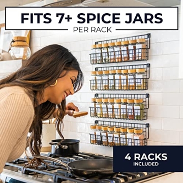 ZICOTO Farmhouse Spice Racks - Stylish & Organized Kitchen