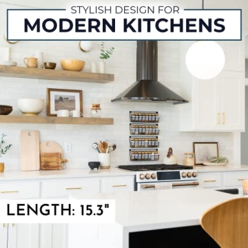 ZICOTO Farmhouse Spice Racks - Stylish & Organized Kitchen