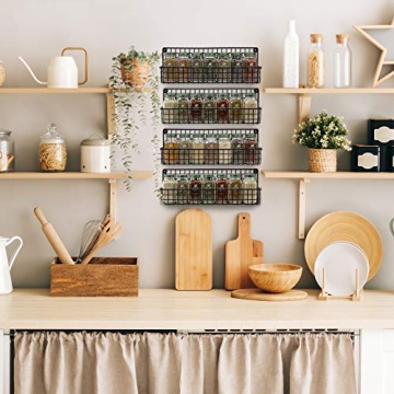 ZICOTO Farmhouse Spice Racks - Stylish & Organized Kitchen