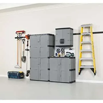 Rubbermaid Large Storage Cabinet with Lockable Doors, 690 lb Capacity