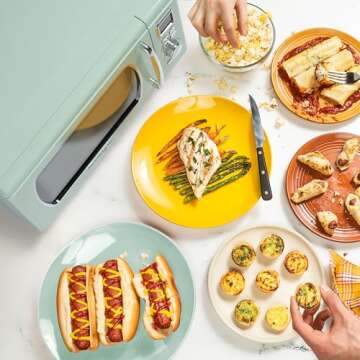 Nostalgia Mid-Century Retro Microwave - 900 Watts & Stylish