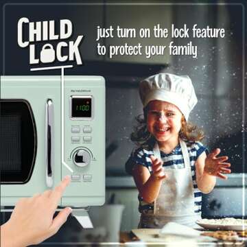 Nostalgia Mid-Century Retro Microwave - 900 Watts & Stylish