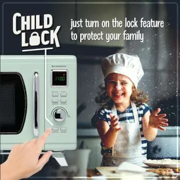 Nostalgia Mid-Century Retro Microwave - 900 Watts & Stylish