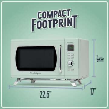 Nostalgia Mid-Century Retro Microwave - 900 Watts & Stylish
