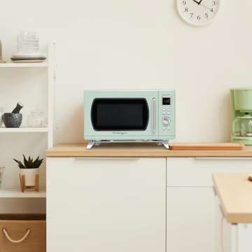 Nostalgia Mid-Century Retro Microwave - 900 Watts & Stylish