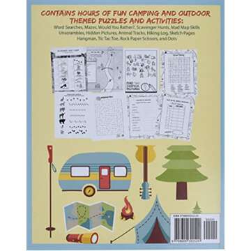 Camping Activity and Puzzle Book For Kids: Fun Camp Themed Word Searches, Scavenger Hunts, Question ...