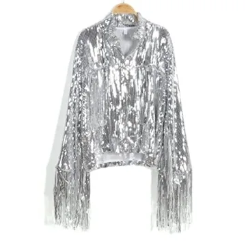 Stylish Watchify Sequin Fringe Jacket for Fun Party Styles