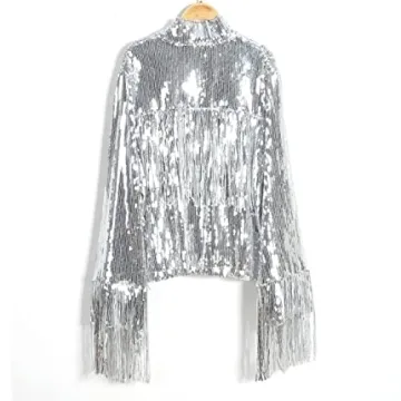 Stylish Watchify Sequin Fringe Jacket for Fun Party Styles