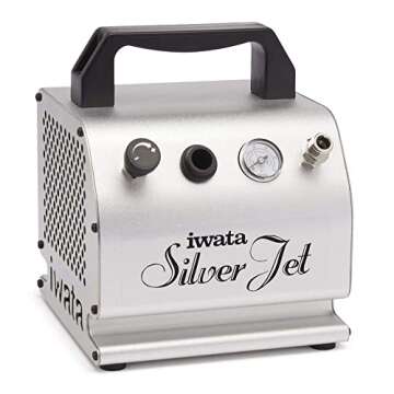 Iwata-Medea Studio Series Silver Jet Single Piston Air Compressor