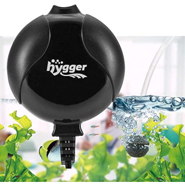hygger Quiet Mini Air Pump for Aquarium 1.5 Watt Oxygen Fish Air Pump for 1-15 Gallon Fish Tank with...