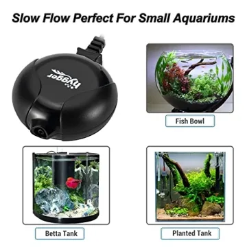 hygger Quiet Mini Air Pump 1.5 Watt for Small Fish Tanks