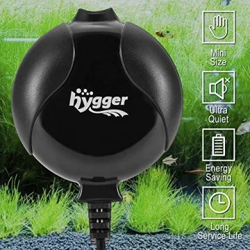 hygger Quiet Mini Air Pump 1.5 Watt for Small Fish Tanks