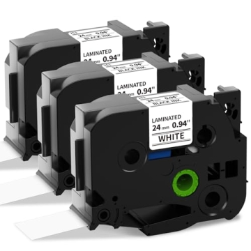 Labelife 24mm Brother Ptouch Label Tape - 3 Pack