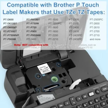 Labelife 24mm Brother Ptouch Label Tape - 3 Pack