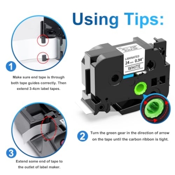 Labelife 24mm Brother Ptouch Label Tape - 3 Pack