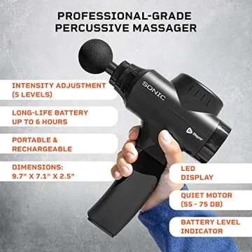 LifePro Massage Gun - Percussion Muscle Massager for Athletes with 8 Massage Heads and 5 Speed Settings - Deep Tissue Back and Muscle Massage Gun for Recovery