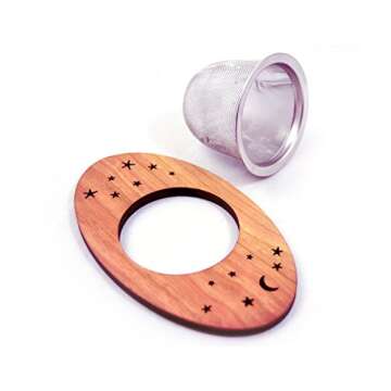 Tea Nest Strainer/Infuser, American Cherry Wood and Stainless Steel