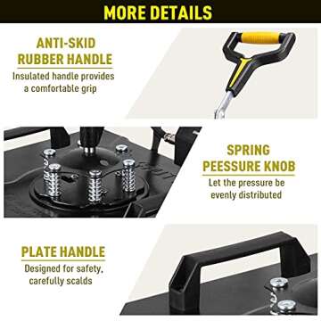 Suteck Pro 5 in 1 Heat Press Machine 12x15 inch 360 Degree Swing Away Digital Sublimation Multifunction Heat Transfer Combo for T Shirts Mugs Hat Plate Cap