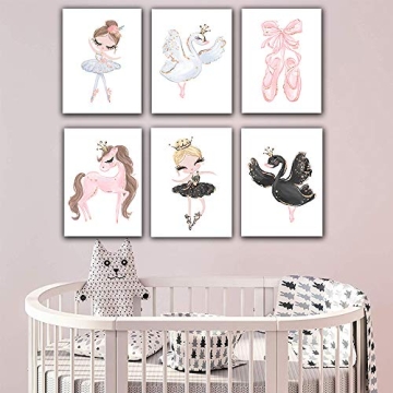 Ballet Unicorn Canvas Prints for Kids' Rooms
