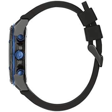 Bulova Men's Marine Star Series A Black and Blue Ion-Plated Stainless Steel 6-Hand Chronograph Quart...