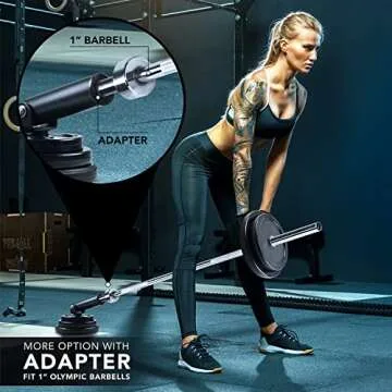 Yes4All T-Bar Row Plate Post Insert Landmine – Fit 2” Olympic Bars – Full 360° Swivel & Easy to Install (Black)