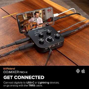 Roland GO:MIXER PRO-X | Professional Audio Mixer for Smartphones