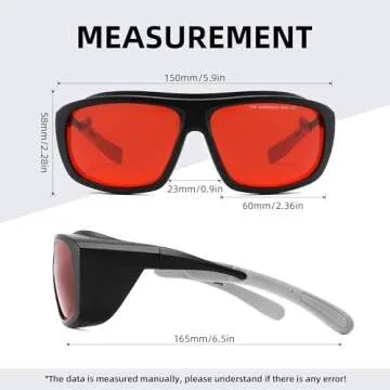 Alsenor IPL 200nm-540nm & 532nm OD5+ Laser Safety Glasses Red Light Therapy Glasses For Tanning Goggles And Laser Hair Removal Treatment Protection Eyes Goggles