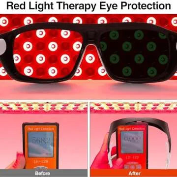 Alsenor IPL 200nm-540nm & 532nm OD5+ Laser Safety Glasses Red Light Therapy Glasses For Tanning Goggles And Laser Hair Removal Treatment Protection Eyes Goggles
