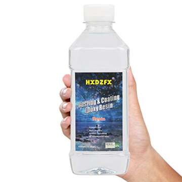 HXDZFX Epoxy Resin Coating 33.1oz Kit Crystal Clear Resin, for Table Tops, Bars, Wood finishes, See Through Encapsulations, Art Work