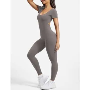 YEOREO Women's Jumpsuit - Stylish Backless Fitness Romper