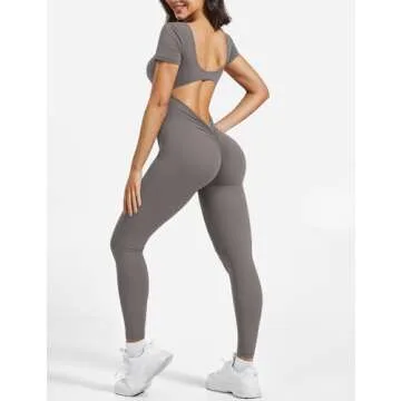 YEOREO Women's Jumpsuit - Stylish Backless Fitness Romper