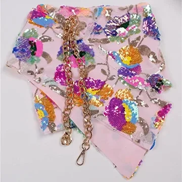 Vibrant Halter Sequin Crop Top for Daring Women