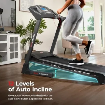 Sunny Health & Fitness Smart Treadmill with Incline