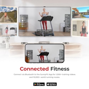 Sunny Health & Fitness Smart Treadmill with Incline