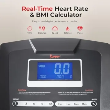 Sunny Health & Fitness Smart Treadmill with Incline