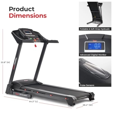 Sunny Health & Fitness Smart Treadmill with Incline