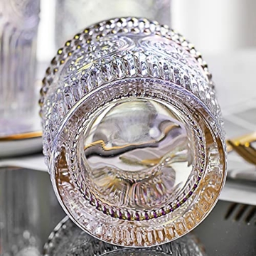 Kingrol 12 oz Rainbow Glasses Set for Elegant Occasions