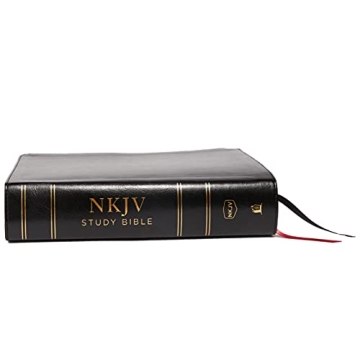 NKJV Study Bible, Leathersoft, Black, Full-Color, Thumb Indexed, Comfort Print: The Complete Resource for Studying God’s Word